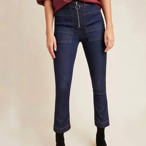 3x1 Scarlett Cropped Slim High Rise Dillon Women's Jeans Size 27 Dark Wash